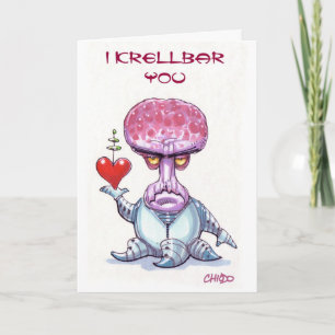 Karte alienvalentines Tages