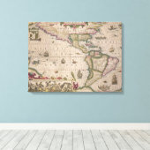 Karte Amerika, vom Mercator 'Atlas', Pub. by Leinwanddruck (Insitu (Holzboden))