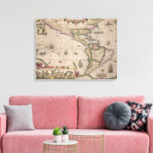 Karte Amerika, vom Mercator 'Atlas', Pub. by Leinwanddruck (Insitu (Wohnzimmer))