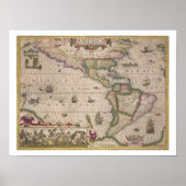 Karte Amerika, vom Mercator 'Atlas', Pub. by Poster (Vorne)