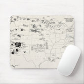 KARTE: AMERIKANISCHE UREINWOHNER 2 MOUSEPAD (Mit Mouse)