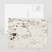 KARTE: AMERIKANISCHE UREINWOHNER 2 POSTKARTE (Vorne/Hinten)