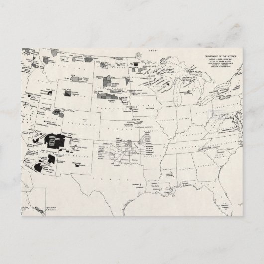 KARTE: AMERIKANISCHE UREINWOHNER 2 POSTKARTE (Vorderseite)