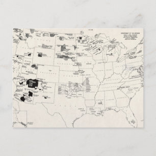 KARTE: AMERIKANISCHE UREINWOHNER 2 POSTKARTE