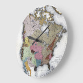 KARTE: AMERIKANISCHE UREINWOHNER 3 GROßE WANDUHR (Winkel)