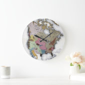 KARTE: AMERIKANISCHE UREINWOHNER 3 GROßE WANDUHR (Zuhause)