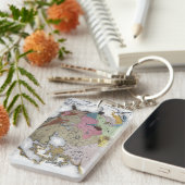 KARTE: AMERIKANISCHE UREINWOHNER 3 SCHLÜSSELANHÄNGER (Vorderseite rechts)