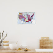 KARTE: AMERIKANISCHE UREINWOHNER POSTER (Küche)