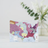 KARTE: AMERIKANISCHE UREINWOHNER POSTKARTE (Stehend Vorderseite)