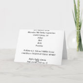 Karte / amerikanischer Robin / Weihnachten (Rückseite)