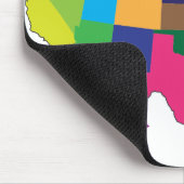 Karte Amerikas in Farben Mousepad (Ecke)