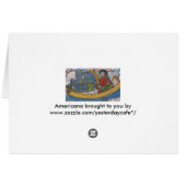 Karte Amerikas mit Explorer Amerigo Vespucci (Rückseite Horizontal)