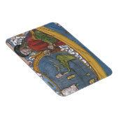 Karte Amerikas mit Explorer Amerigo Vespucci Magnet (Rechte Seite)