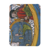 Karte Amerikas mit Explorer Amerigo Vespucci Magnet (Vertikal)