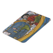 Karte Amerikas mit Explorer Amerigo Vespucci Magnet (Linke Seite)