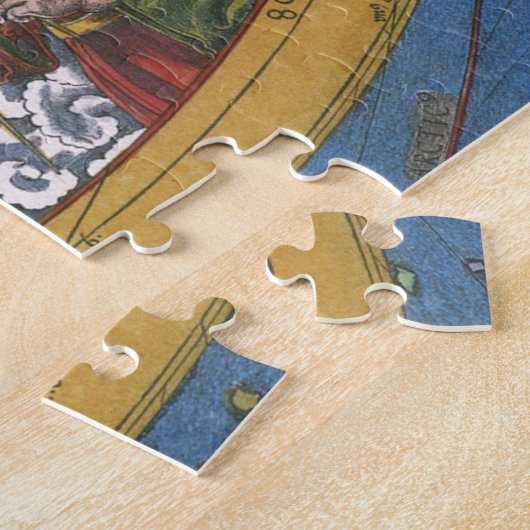 Karte Amerikas mit Explorer Amerigo Vespucci Puzzle (Seite)