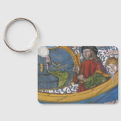 Karte Amerikas mit Explorer Amerigo Vespucci Schlüsselanhänger (Rückseite)