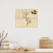 Karte Amerikas von A Arrowsmith Poster (Küche)