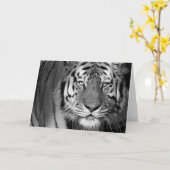 Karte Amur-Tigers #1-Greeting (Gelbe Blume)
