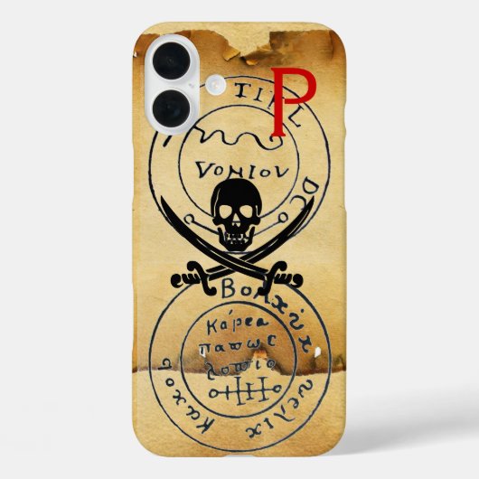 KARTE "ANTIQUE PIRATES", KARTE "SKULL" UND SCHWERT Case-Mate iPhone HÜLLE (Rückseite)