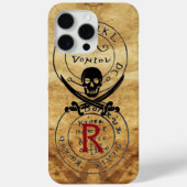 KARTE "ANTIQUE PIRATES", KARTE "SKULL" UND SCHWERT Case-Mate iPhone HÜLLE (Rückseite)