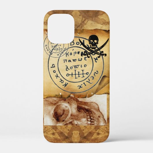 KARTE "ANTIQUE PIRATES", KARTE "SKULL" UND SCHWERT Case-Mate iPhone HÜLLE (Rückseite)