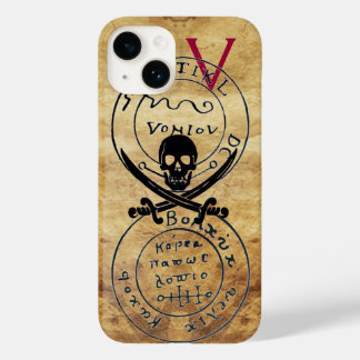 KARTE "ANTIQUE PIRATES", KARTE "SKULL" UND SCHWERT Case-Mate iPhone 14 HÜLLE