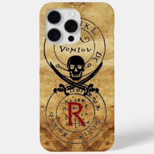 KARTE "ANTIQUE PIRATES", KARTE "SKULL" UND SCHWERT iPhone 15 PRO MAX HÜLLE