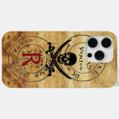 KARTE "ANTIQUE PIRATES", KARTE "SKULL" UND SCHWERT Case-Mate iPhone HÜLLE (Rückseite (Horizontal))
