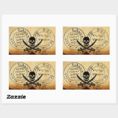 KARTE "ANTIQUE TALISMAN/PIRATES" RECHTECKIGER AUFKLEBER (Blatt)