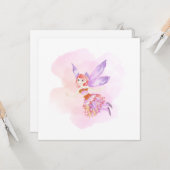 Karte "Aquarellfarben" (Vorderseite/Rückseite Beispiel)