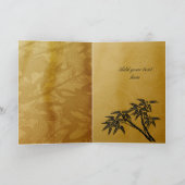 Karte Asien Gold Beste Wünsche oder Geburtstag (Innenseite)