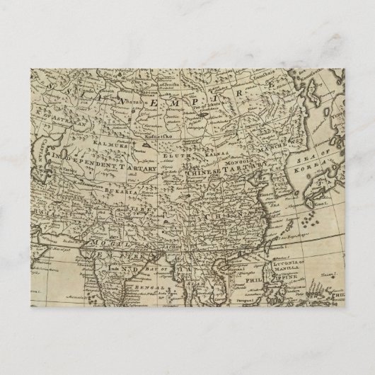 Karte Asiens (Vorderseite)