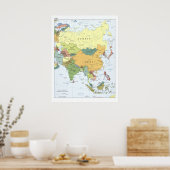 Karte Asiens 2008 Poster (Küche)