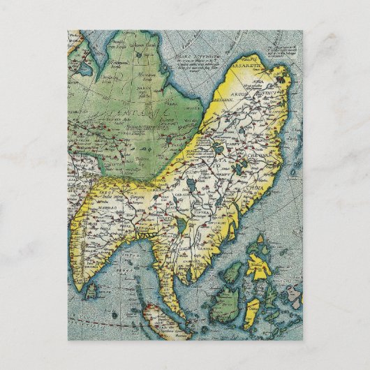 Karte Asiens aus dem frühen 16. Jahrhundert (Vorderseite)