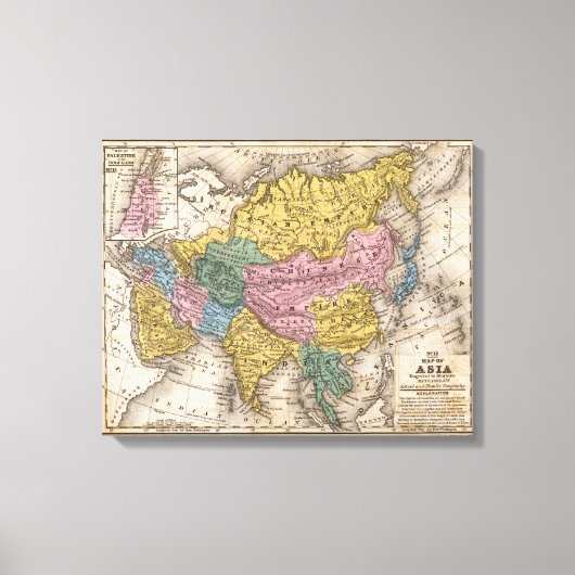 Karte Asiens Leinwanddruck (Vorderseite)