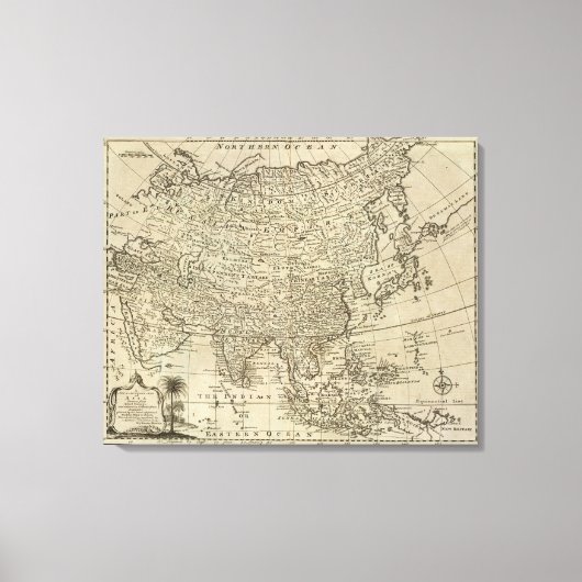 Karte Asiens Leinwanddruck (Vorderseite)