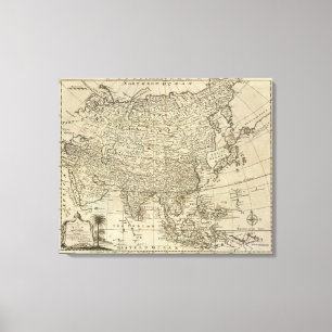 Karte Asiens Leinwanddruck