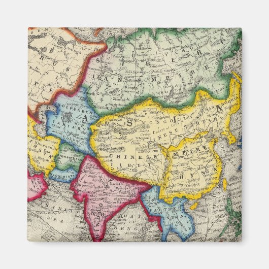 Karte Asiens Magnet (Vorne)