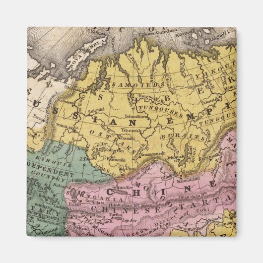 Karte Asiens Magnet (Vorne)