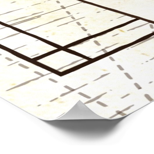 Karte Asiens Poster (Ecke)