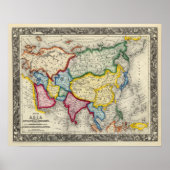 Karte Asiens Poster (Vorne)