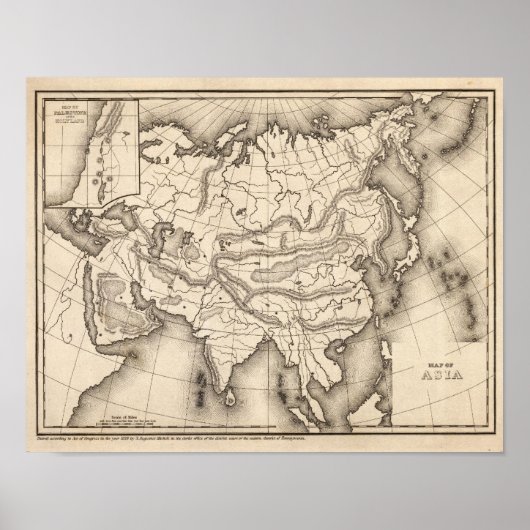 Karte Asiens Poster (Vorne)