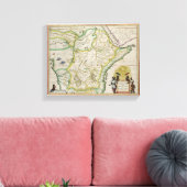 Karte Äthiopiens mit fünf afrikanischen Staaten Leinwanddruck (Insitu (Wohnzimmer))