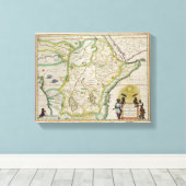 Karte Äthiopiens mit fünf afrikanischen Staaten Leinwanddruck (Insitu (Holzboden))