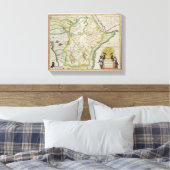 Karte Äthiopiens mit fünf afrikanischen Staaten Leinwanddruck (Insitu (Schlafzimmer))