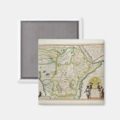 Karte Äthiopiens mit fünf afrikanischen Staaten Magnet (Vorderseite/Rückseite)