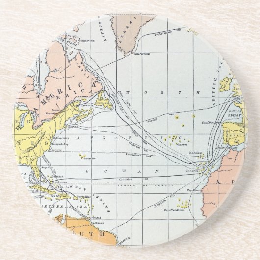 KARTE: ATLANTISCHE REISEN GETRÄNKEUNTERSETZER (Vorne)