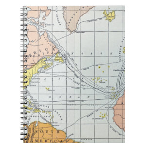 KARTE: ATLANTISCHE REISEN NOTIZBLOCK