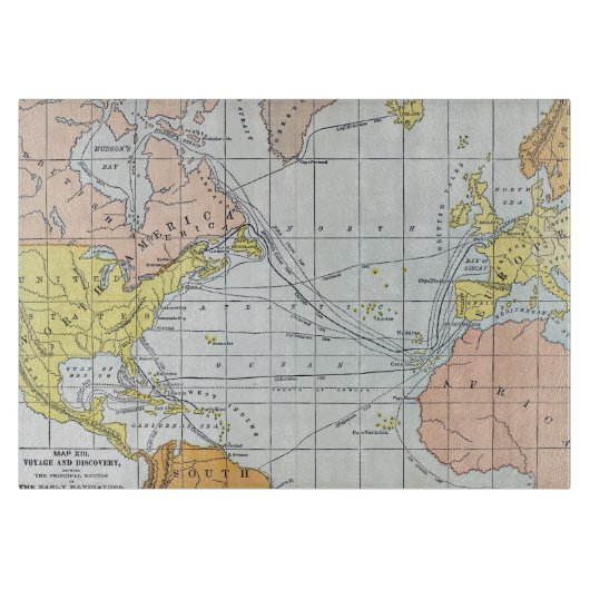 KARTE: ATLANTISCHE REISEN SCHNEIDEBRETT (Vorderseite)